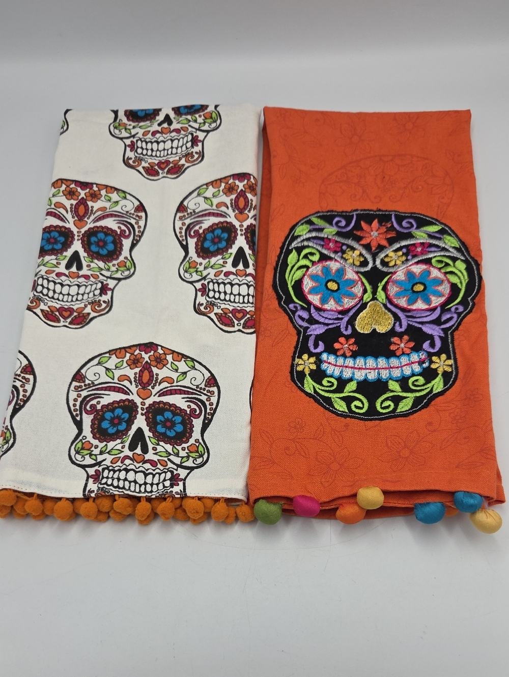 Cynthia Rowley Curious Sugar Skull Dish Towels